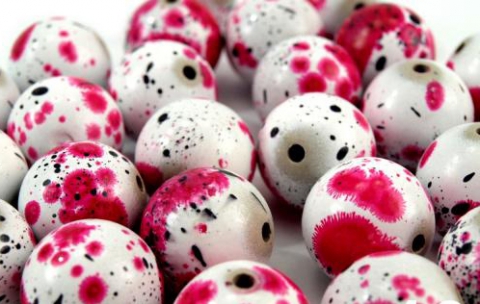 Feherliliom - Pink dalmata műanyag gyöngy, Alkotokboltja