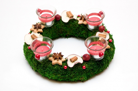 Noeldecor - Moha-adventi koszorú, Meska Noeldecor - Moha-adventi koszorú, Meska