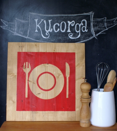 Kucorga - Étterem táblakép a Meska weboldalán