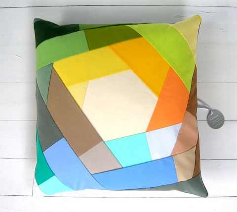 Lamoppe - KOLOR patchwork díszpárna, Meska