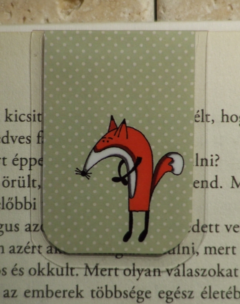 Csimpi - Róka mini MÁGNESES könyvjelző, Meska