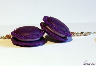 Quetinha - Lila macaron fülbevaló, Meska