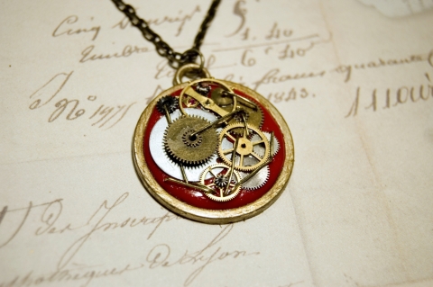 SteamPlum műhelyében készült a Hester Parson-Rushdale - Steampunk nyaklánc