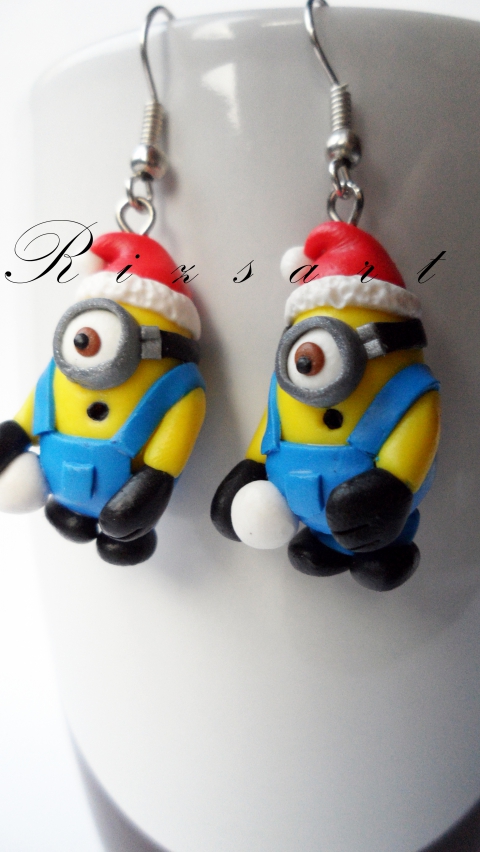 RizsArt - Mikulás sapkás minionok, Meska