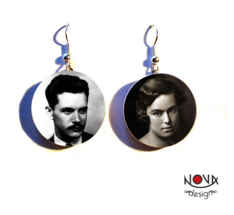 Novadesignshop - József Attila & Vágó Márta fülbevaló, Meska