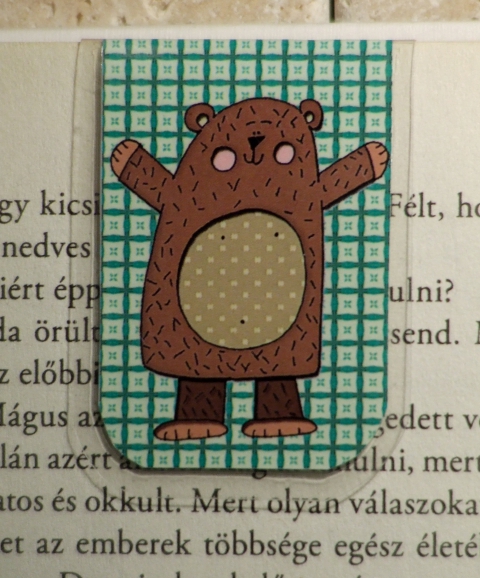 Csimpi - Mackó mini mágneses könyvjelző, Meska
