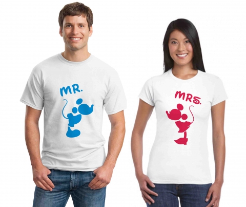 Blasiusdesign - Mr. és Mrs. disney pólók pároknak, Meska