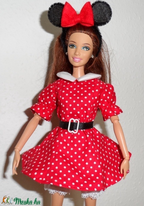 \"Minnie Mouse\" Barbie ruha (Barbietrend) - Meska.hu