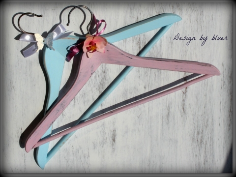 Design vállfák - antikolt vállfák párban, Ruha, divat, cipő, Otthon, lakberendezés, Egy kis vintage, romantika, shabby chic az otthonodba!


Babakék és babarószaszín, matt hatású akril..., Meska