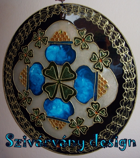 88.  Pénzhozó pénzeszsák mandala-1 , Dekoráció, Képzőművészet , Festmény, Pénz vonzó hatása van ennek a mandalának!
A mandalát 13 swarovski kristály díszíti, ezzel segítve a ..., Meska