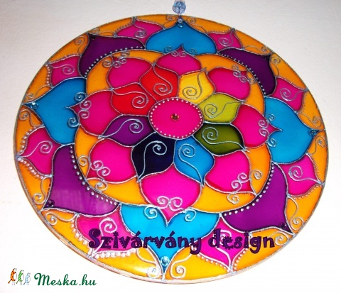 64. Lótusz Virág mandala - Szivárvány, Dekoráció, Képzőművészet , Festmény, 
Ennek a mandalának egy Tökéletes mását kapod,ha megveszed-ill. megrendeled. 1-2 napon-de legfeljebb..., Meska