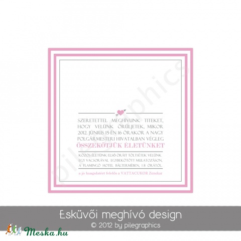 ESKÜVŐ- *Modern Pink Sqare* - digitális meghívó design, nyomtatható felbontásban, Képzőművészet , Vegyes technika, Illusztráció, Grafika, ESKÜVŐRE - *Modern Pink Sqare* - digitális meghívó design, nyomtatható felbontásban. 

15 cm x 15 cm..., Meska
