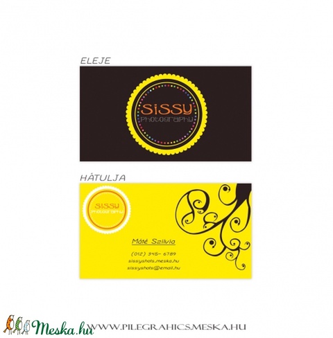 *Sissy*  digitális, kétoldalas névjegykártya design, Képzőművészet , Illusztráció, Grafika, Vegyes technika, *Sissy*  digitális, kétoldalas névjegykártya design, szabványos, 9x5 cm méretre tervezve.

Szinte bá..., Meska