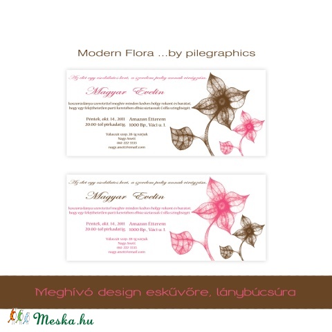 Lánybúcsúra - *Modern Flora* - digitális meghívó design, nyomtatható felbontásban, Képzőművészet , Vegyes technika, Illusztráció, Grafika, Lánybúcsúra - *Modern Flora* - digitális meghívó design, nyomtatható felbontásban. 

23,5cm x 10cm -..., Meska