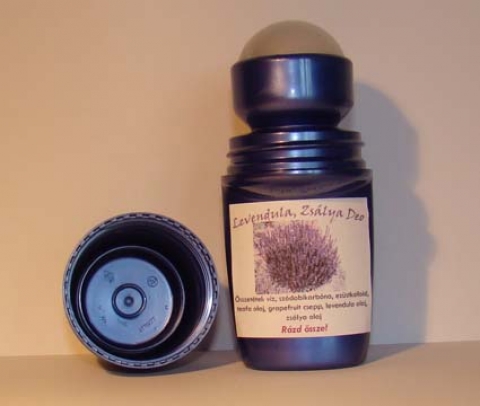 Levendula, zsálya golyós deo  50 ml, Szépségápolás, Kozmetikum, Fürdőszobai kellék, Hölgyek! 
Ezt a golyós dezodort azoknak ajánlom akiknek a stiftes változat túlságosan zsírosnak tűni..., Meska