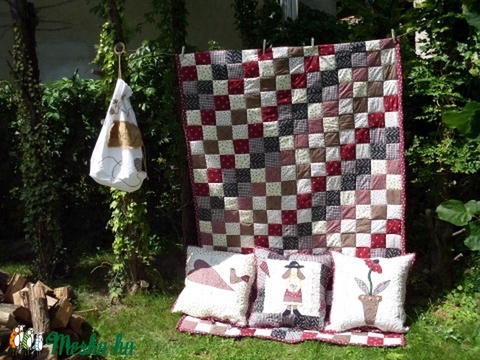 Takaró párnákkal, Otthon, lakberendezés, Lakástextil, Ez a takaró nem eladó, de kérésre hasonlót vagy más színben megvarrom.
Takaró mérete: 210×130 cm, pá..., Meska