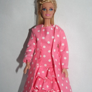 Barbie ruha készítő csomag Fodros ruha és Kabát, DIY (leírások), Szabásminta, útmutató, Varrás, MESKA