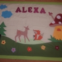 Falvédő Ágytakaró Erdő Gombaház Őzike és Róka , Baba-mama-gyerek, Otthon, lakberendezés, Gyerekszoba, Falvédő, takaró, Patchwork, foltvarrás, Varrás, Bélelt falvédő, ami ágytakaróként is használható, akár a kis tulajdonosa nevével.
Ennek mérete:160*8..., Meska