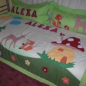 Falvédő Ágytakaró Erdő Gombaház Őzike és Róka , Baba-mama-gyerek, Otthon, lakberendezés, Gyerekszoba, Falvédő, takaró, Patchwork, foltvarrás, Varrás, Bélelt falvédő, ami ágytakaróként is használható, akár a kis tulajdonosa nevével.
Ennek mérete:160*8..., Meska