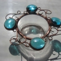 Tiffany-4 csepp víz-a föld színei mécsestartók, Otthon, lakberendezés, Dekoráció, Gyertya, mécses, gyertyatartó, Ünnepi dekoráció, Kinek dinamikát,örvénylő,lüktető erőt,s kinek nyugalmat,elmélyülést és relaxálást segítik ezek a kis..., Meska