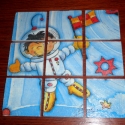 Fa kirako, puzzle kicsiknek Urhajos 3., Játék, Fajáték, Logikai játék, Decoupage, szalvétatechnika, 9 darabos fa kirakot keszitettem kicsik szamara szalveta-technikaval.
A lapocskak 5*5 cm-esek. Elszo..., Meska