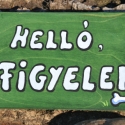 Helló, figyelek!, Állatfelszerelések, Otthon, lakberendezés, Utcatábla, névtábla, Famegmunkálás, Festett tárgyak, Fatáblára akril festékkel készült festmény. Az időjárás viszontagságaitól lakkréteg védi.

Minden tá..., Meska