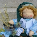 Vízimanó- Kiállításra készült baba, Képzőművészet , Játék, Textil, Baba, babaház, Baba-és bábkészítés, Varrás, Ez a manó A Magyar Kézművességért Alapítvány által a Vajdahunyadvárban szervezett Magyar kézművesség..., Meska