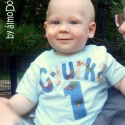 Névre szóló születésnapi body/póló, Baba-mama-gyerek, Ruha, divat, cipő, Baba-mama kellék, Gyerekruha, Varrás, Egyedi születésnapi ajándék!
Gyurka ebben a pólóban ünnepelte az első születésnapját, vidáman feszít..., Meska