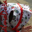 Piroska sapKalap, Ruha, divat, cipő, Baba-mama-gyerek, Kendő, sál, sapka, kesztyű, Gyerekruha, Varrás, Ez a kislány sapka-kalap-kendő-főkötő, mindenki nevezi aminek gondolja, a nyári napok hűséges társa ..., Meska