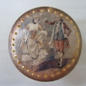 Picike ékszerdoboz francia mintával, Dekoráció, Ékszer, óra, Otthon, lakberendezés, Gyűrű, Decoupage, szalvétatechnika, Festett tárgyak, Épp egy gyűrű, vagy lánc, karkötő tárolására szolgál. Édes, picike fadoboz 6 cm magas. Festettem, dí..., Meska