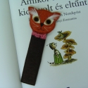 Vörös-barna cica könyvjelző, Képeslap, album, füzet, Könyvjelző, Ajándékkísérő, Patchwork, foltvarrás, Varrás, Erős, jó minőségű filc anyagokból készítettem, kizárólag gépi varrással a könyvjelzőt. Pupillája bőr..., Meska