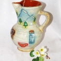 Tejeskancsó svájci módra, antikolt stílusban !, Konyhafelszerelés, Otthon, lakberendezés, Kancsó , Bögre, csésze, Decoupage, szalvétatechnika, Tejeskancsó svájci módra, antikolt stílusban, kerámiából !
Belseje mázas, igényes, szép kidolgozássa..., Meska