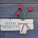 Tulipánok piros, 6 mm-es MDF-ből készült. Szélek mentén mart f
