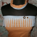 Csőtop és textil nyaklánc, Ruha, divat, cipő, Ékszer, óra, Női ruha, Felsőrész, póló, Varrás, Egyedi csőtop,és hozzá készitettem textil nyakláncot is.
Elejét két gyöngyből készült virággal és ro..., Meska