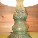 Zöld indás asztali lámpa, Otthon, lakberendezés, Bútor, Férfiaknak, Lámpa, Festett tárgyak, Kerámia, Korongozott, kézzel mintázott és festett kerámialámpa, kézzel festett vászon lámpaernyővel.
Magasság..., Meska
