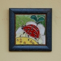 Katicás  Tűzzománc kép, Otthon, lakberendezés, Falikép, Ötvös, Tűzzománc, Katicás képecske
mérete:  kerettel 12cm x 12cm, Meska