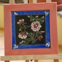 zománc kép tűzzománc , Dekoráció, Kép, mérete kerettel együtt 21cm x 21cm , Meska