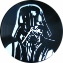 Bakelit Óra Darth Vader - MarNemSoul Collection, Dekoráció, Otthon, lakberendezés, Férfiaknak, Falióra, Festészet, Újrahasznosított alapanyagból készült termékek, Régi, nem használatos bakelitlemezből készítettem. A festmény rajta street art stílusú, stencil-tech..., Meska