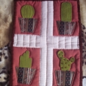 Szúrós!, Dekoráció, Otthon, lakberendezés, Lakástextil, Patchwork, foltvarrás, Újrahasznosított alapanyagból készült termékek, Mediterrán hangulatú textilkép, amit kézi varrással és tűzéssel készítettem újrahasznosított anyagok..., Meska