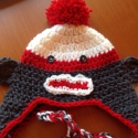 sock monkey crochet hat2