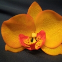 phalaenosis (lepke) orchidea virág - narancssárga, Dekoráció, Otthon, lakberendezés, Dísz, Kaspó, virágtartó, váza, korsó, cserép, , Meska