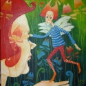 tündérkert III., Dekoráció, Képzőművészet , Kép, A kép feszített vászonra készült akril festékkel. A méretei:40x50xx2cm, Meska