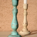 Shabby Chic fa gyertyatartó szett - türkiz + elefántcsont színű, ajándék gyertyával, Dekoráció, Otthon, lakberendezés, Gyertya, mécses, gyertyatartó, Ünnepi dekoráció, Festett tárgyak, Famegmunkálás, Kb. 3-4 nap alatt készül el.

Provence-i stílusú gyertyatartókat készítettem, a shabby chic stílus s..., Meska