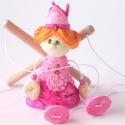 MiniMarionett KIRÁLYLÁNY :: rózsaszín, Baba-mama-gyerek, Játék, Báb, Készségfejlesztő játék, , Meska