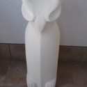 Bagoly kültéri szobor (60cm magas), Férfiaknak, Képzőművészet , Otthon, lakberendezés, Kerti dísz, Kőfaragás, Szobrászat, Ez a hófehér óriás bagoly attraktív eleme lehet bármely kertnek.

Egyedi, kézzel faragott nagyméretű..., Meska