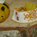 karkötő, Ékszer, óra, Karkötő, Fülbevaló, Medál, Hímzés, Varrás, Hímzett karkötő melyet gyerekek és felnőttek egyaránt szeretnek, bármilyen mintával kérhető, ha szer..., Meska