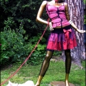 Bohém dolly-ruha, Ruha, divat, cipő, Női ruha, Ruha, Varrás, Ragdoll dress
Dolly02
Bohém kétrészes ruha kézzel festett elasztikus trikópamutból és bordó selyembő..., Meska