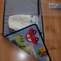Pelenkázó  alátét, Baba-mama-gyerek, Baba-mama kellék, Varrás, Praktikus,pelenkázó alátét kisfiúknak. Három rétegű, két pamutvászon közé vékony vatelint tettem. Bá..., Meska