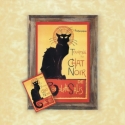 AKCIÓ!!! Chat noir táblakép, AJÁNDÉK hűtőmágnessel, Otthon, lakberendezés, Konyhafelszerelés, Falikép, Hűtőmágnes, Decoupage, szalvétatechnika, Mindenmás, Az egyik legismertebb francia plakátot, a Chat Noir-t (Fekete macska) dolgoztam fel táblaképnek és h..., Meska