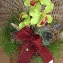 Ballagási csokor Cymbidium agyagorchideából, Dekoráció, Mindenmás, Ünnepi dekoráció, Mindenmás, Virágkötés, Egy eddig kevésbé ismert ,kevésbé elterjedt, gyurmaszerű anyagot használok a virágaim elkészítéséhez..., Meska